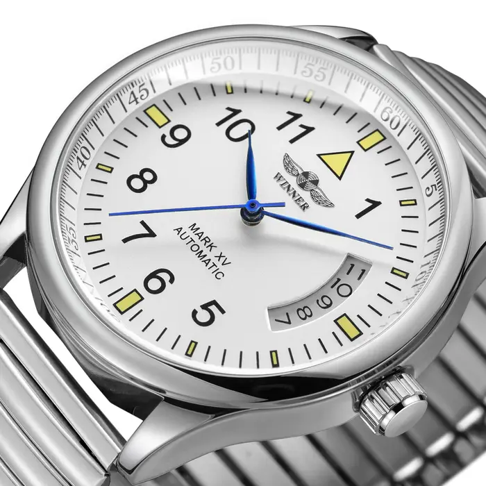 Marques de luxe gagnant champ pilote montre pour homme en acier inoxydable mouvement automatique horloge haute qualité plongeur mâle montre-bracelet copie