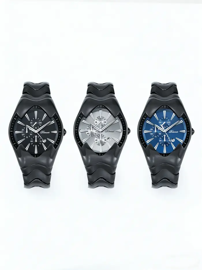 Nouvelle Arrivée 2026 Montre Homme Denvosi Luxe Chronographe Sport Bracelet Acier Ondulé Unique Montre-Bracelet à Quartz pour Hommes