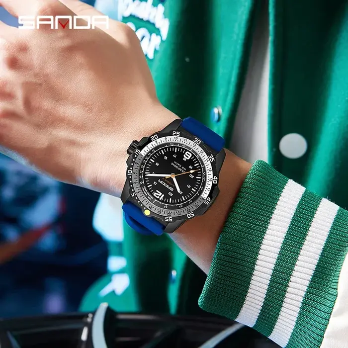 Montre solaire de luxe pour homme SANDA
