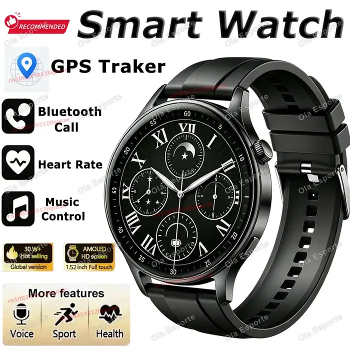 Montre connectée 2026 Watch 5 Pro avec suivi GPS