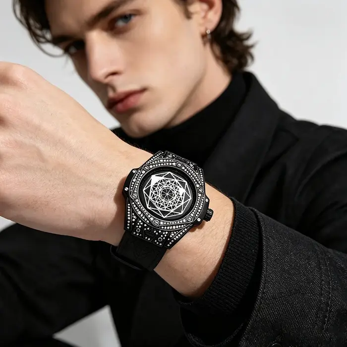 Montre Homme Géométrique de Luxe