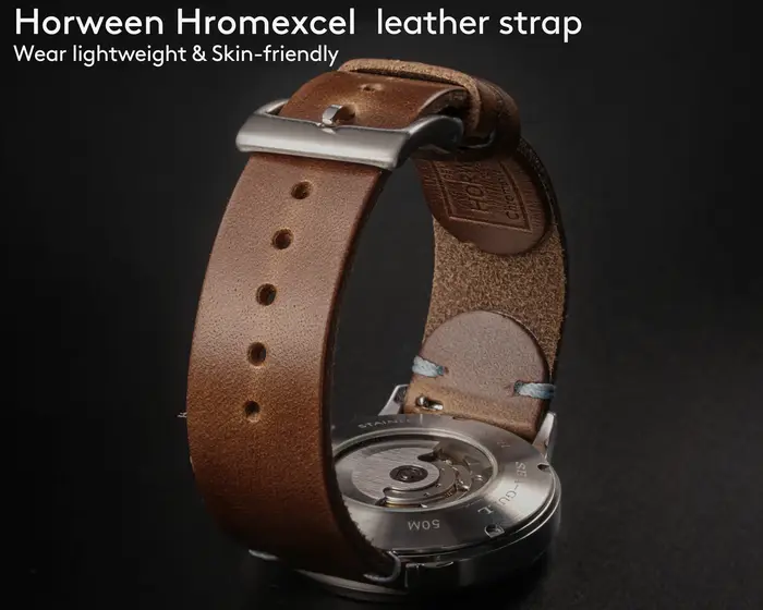 Horween-Bracelets de montre en cuir faits à la main