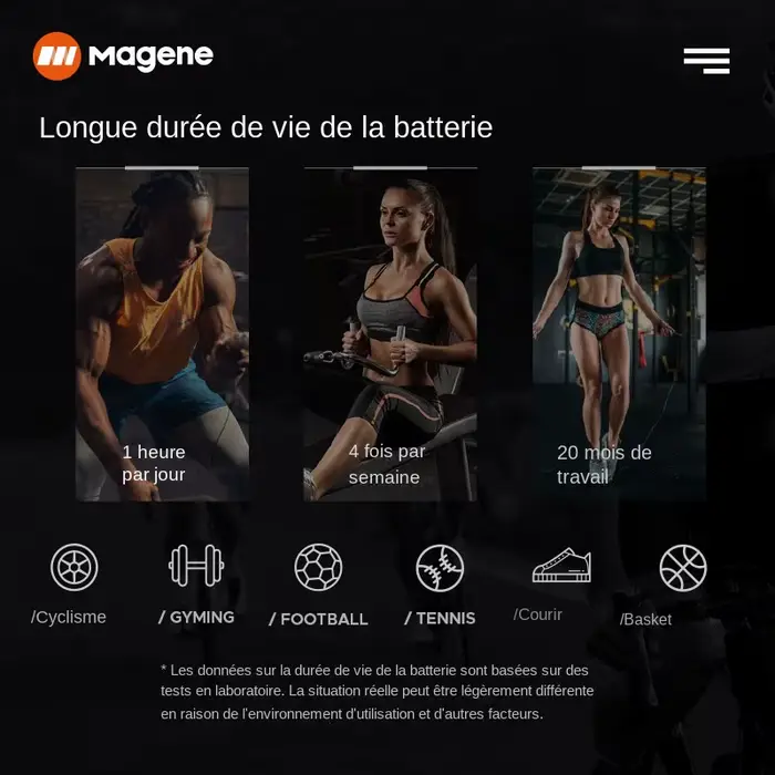 Magene Mover H64 capteur de fréquence cardiaque double Mode ANT Bluetooth avec sangle pectorale ordinateur de cyclisme vélo pour moniteur de sport Wahoo Garmin