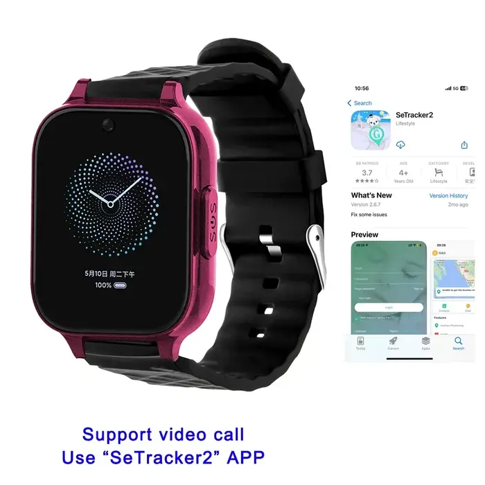 Montre GPS intelligente avec bouton SOS