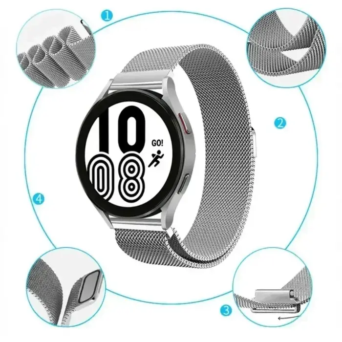 Bracelet magnétique en acier inoxydable pour Amazfit Bip Max