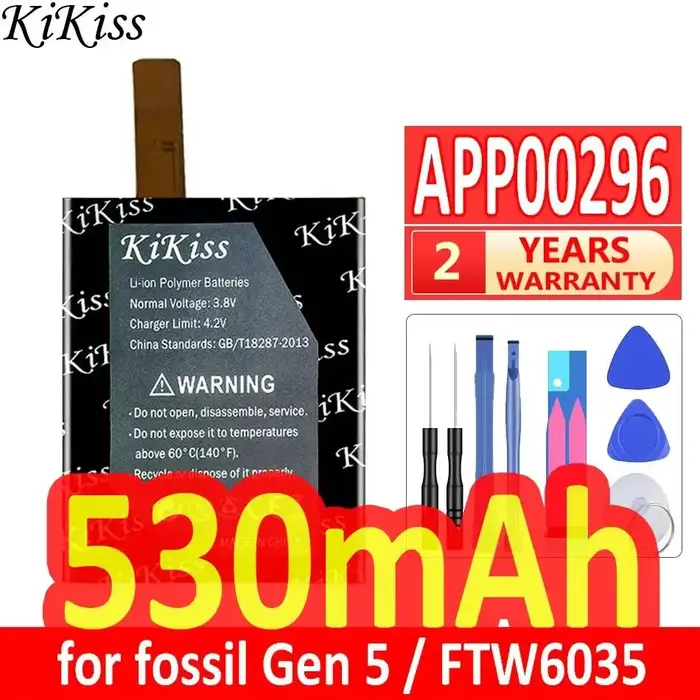 Batterie fiable et longue durée pour montre connectée Fossil Gen 5, modèle Julianna HR FTW6035, APP0