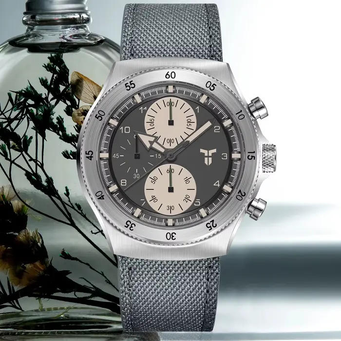 2026, nouvelle collection de montres pour hommes : montre à quartz étanche TYBERLEY pour hommes, double fuseau horaire, verre saphir, bracelet en acier inoxydable et en nylon.
