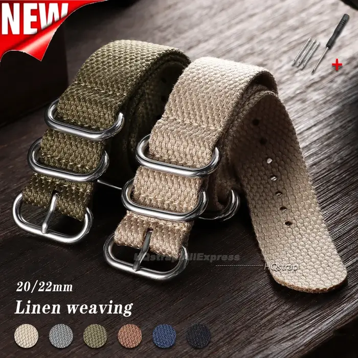 Bracelet de montre en tissu Nylon tissé