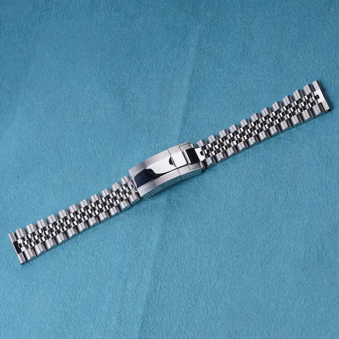Bracelet de montre de remplacement en acier inoxydable argenté 20 mm 22 mm