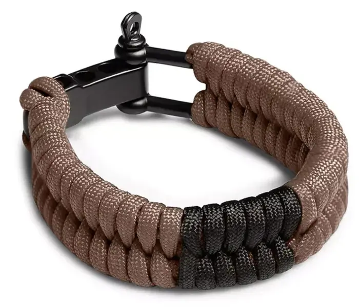 Bracelet paracorde tressé à boucle réglable en forme de U, Judo à 7 cœurs, urgence extérieure, Campi