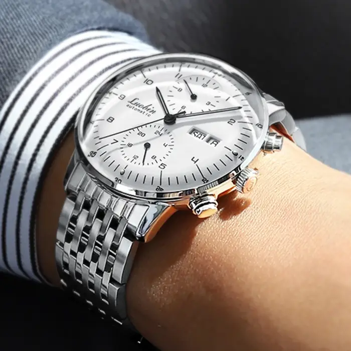 Luobin montre automatique hommes montre-bracelet mécanique mode robe montres de luxe 42mm