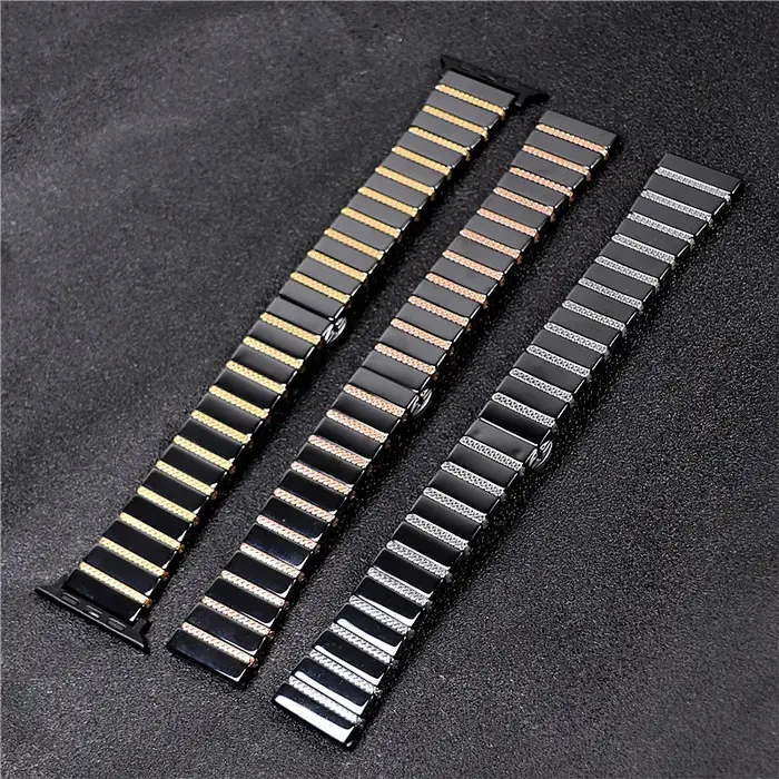 Bracelet en céramique et acier pour montre connectée Samsung Galaxy 5