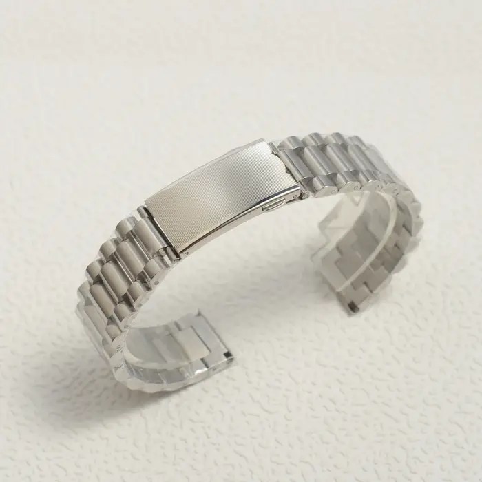 Bracelet de montre en acier inoxydable couleur argent massif 18 mm Diastar 01570 pour Rado
