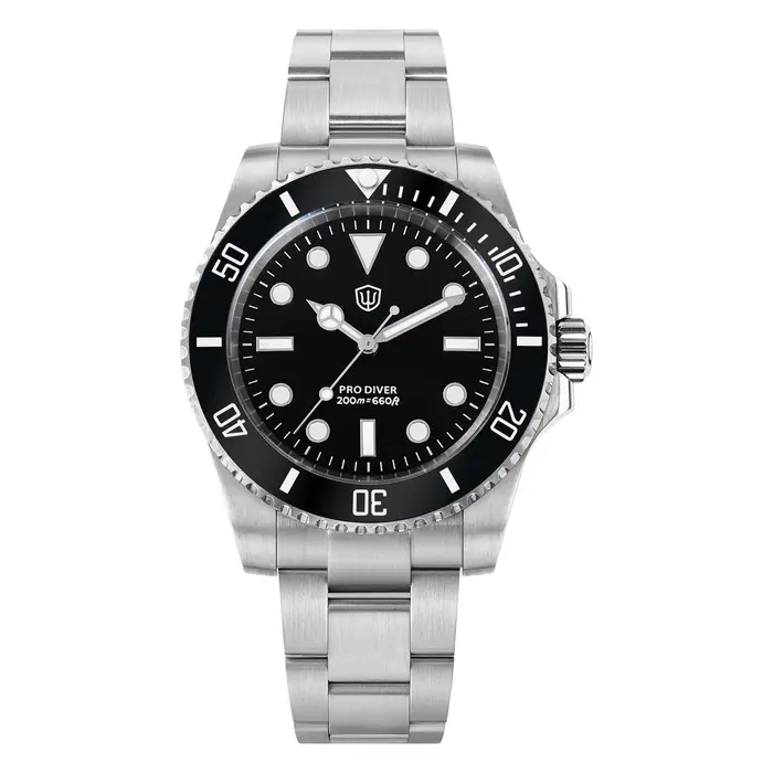 Watchdives WD1680Q V2 cadran vert montres à Quartz VH31 balayage deuxième mouvement saphir 200M étanche montre-bracelet en acier inoxydable