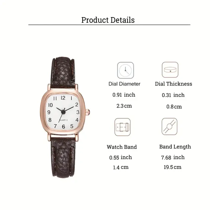 Kegllect carré femmes Simple petit cadran étudiant montres Vintage ceinture Quartz montre-bracelet