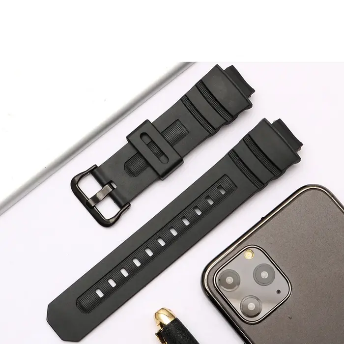 Bracelet de montre noir pour Casio g-shock AW-591/590/5230/282B AWG-M100/101 G-7700/7710