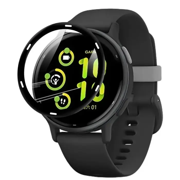 Protecteurs d'écran en verre souple pour montre de sport Garmin Vivoactive 5, couverture complète, f