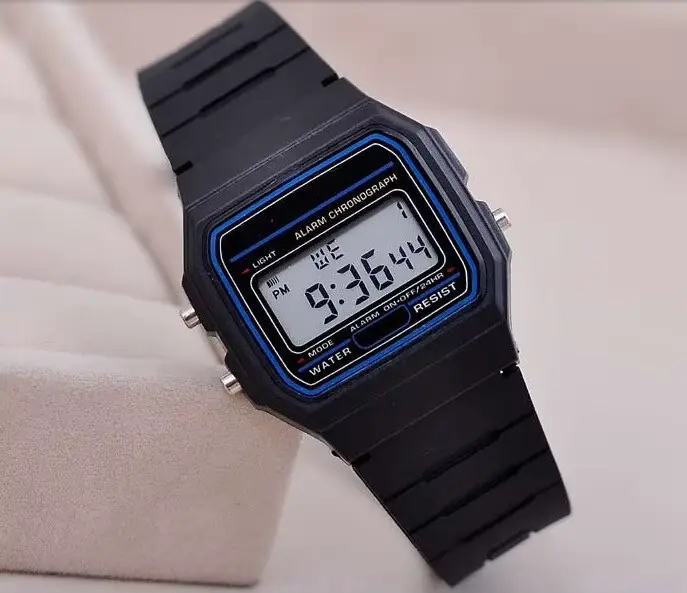 Montre numérique LED pour hommes, montre-bracelet Vintage en Silicone, horloge électronique