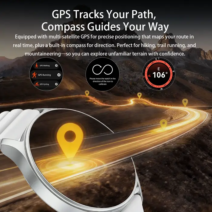 Montre connectée GPS, appels Bluetooth