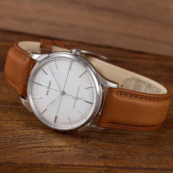 Baltany – montre automatique pour hommes, montre-bracelet mécanique à remontage manuel, 38.5mm, miroir saphir, étanche, petit cadran secondaire