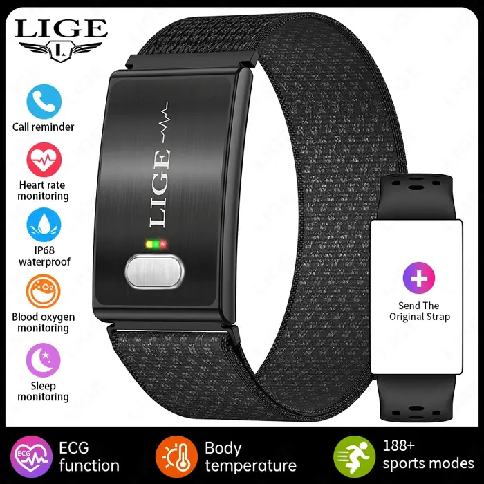 Nouveau Bracelet Connecté ECG 2026 avec Moniteur de Fréquence Cardiaque 24h/24