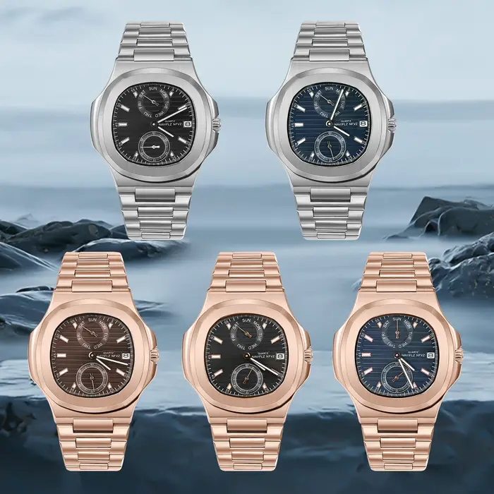 Montres pour hommes, marque de luxe haut de gamme, chronographe, montre de sport, montre à quartz en acier inoxydable pour hommes, montre-bracelet pour hommes d'affaires, étanche