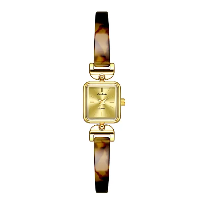 Bee Sister dames montres nouveau 2025 luxe écaille de tortue ambre montres pour femme Vintage Bracel