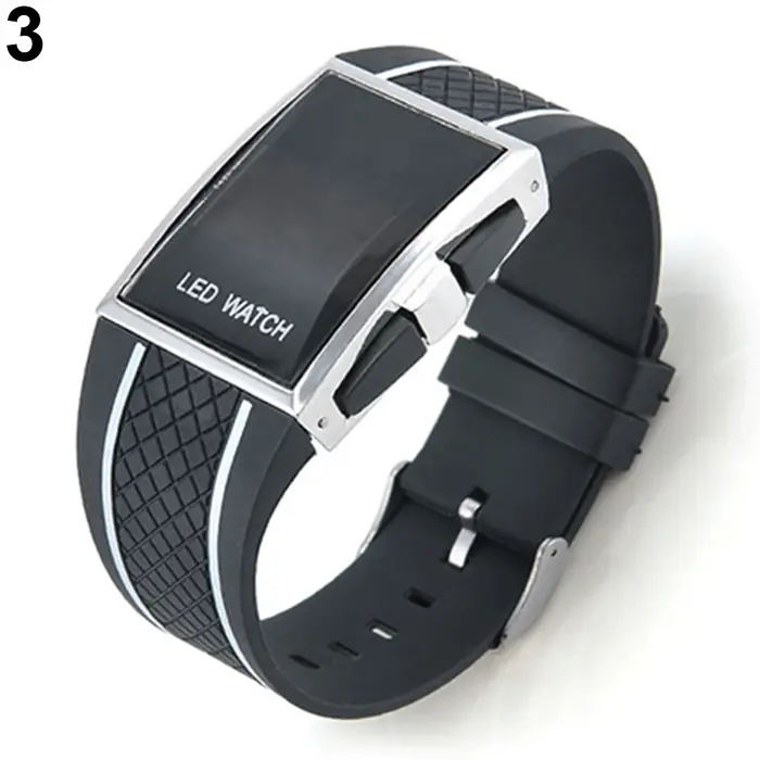 Mas-cul37- Montre de sport décontractée pour hommes et femmes