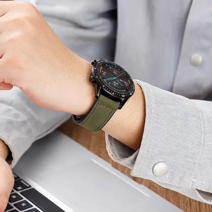 Bracelet en cuir et Silicone pour Samsung Galaxy Watch 4 5 6 7 40mm/44mm