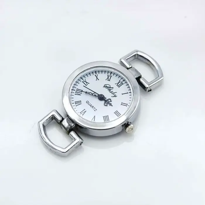 Shsby bricolage personnalité argent montre en-tête chiffres romains cercle
