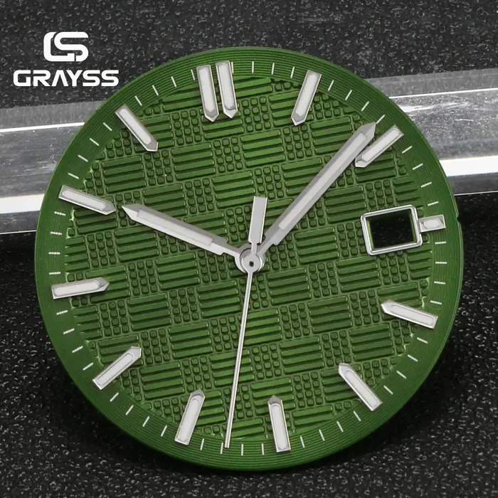 Cadran de montre stérile 31 mm bleu glace/vert/noir