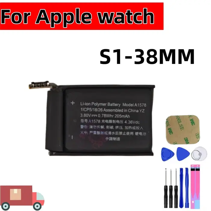Batterie de remplacement pour iPhone Watch Series 1 2 3 4 5 6 7 8 9 SE SE2 38/40/41/42/44/45mm Batte