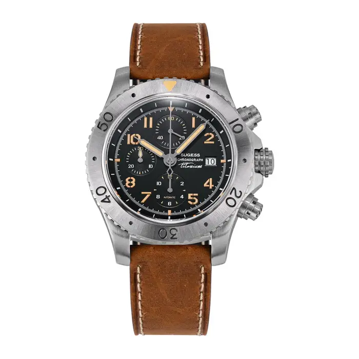 Sugess – montre chronographe en titane pour hommes