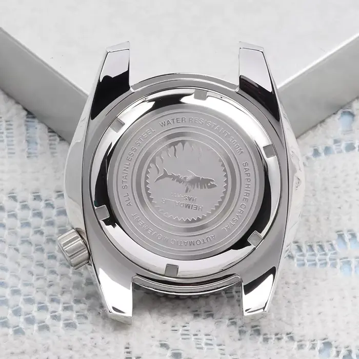 HEIMDALR pièces de montre solide 42mm acier inoxydable poli SBDC/boîtier Sumo bleu noir lunette saphir adapté au mouvement NH35/36