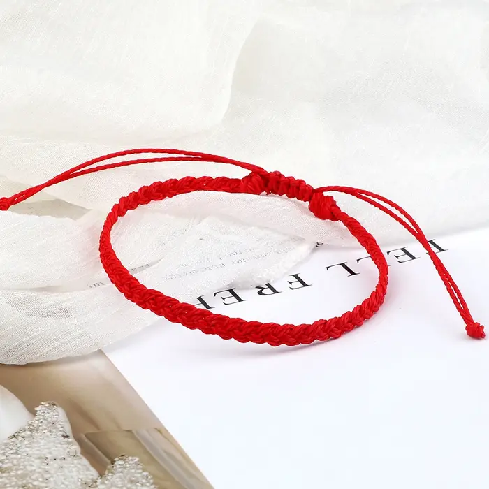Bracelets en corde de cire tressée à la main pour femmes et hommes