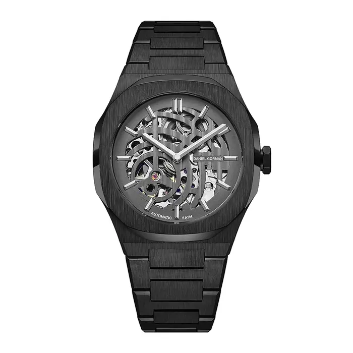 DANIEL GORMAN luxe automatique hommes mécanique squelette sport étanche lumineux montre-bracelet haut de gamme verre saphir