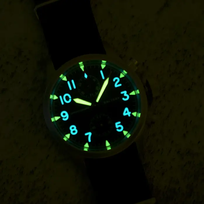 Montre à quartz chronographe pilote vintage pour homme