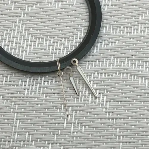 Aiguilles de montre lumineuses bleues, bord noir/Rose/argent, accessoires de montre pour montre PP, 