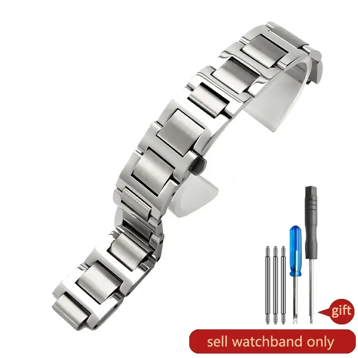 Bracelet De montre à boucle pliante, conception détachable rapide, pour Cartier Ballon Bleu De série