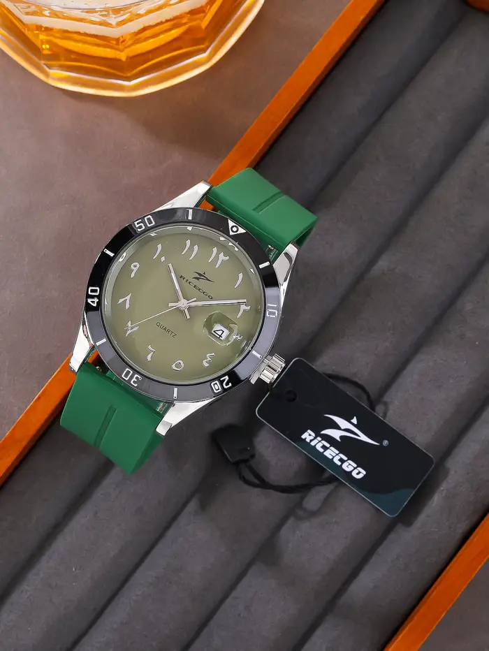 Montre-bracelet d'affaires à la mode, sportive, minimaliste avec mouvement à quartz, grand cadran as