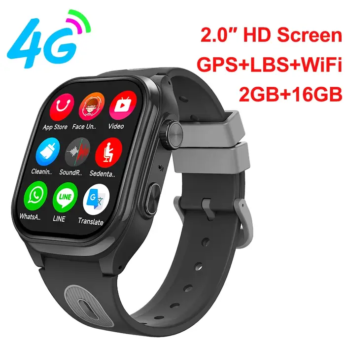 Montre intelligente pour enfants 4G GPS WIFI Appel vidéo Téléchargement d'applications