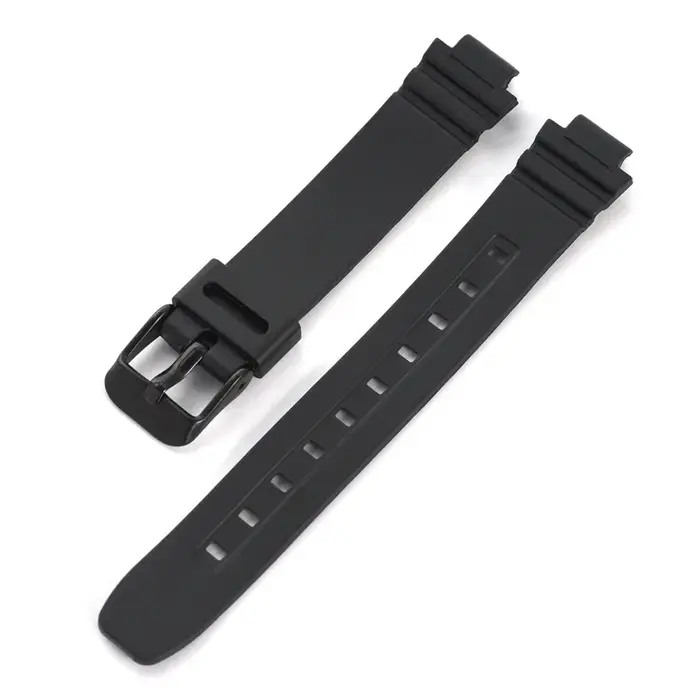 Bracelet pour mol LA-20WH Noir Résine TPU Montre Bande Femmes Sports Étanche Silicone Acier Inoxydable Pin strucBracelet 10mm
