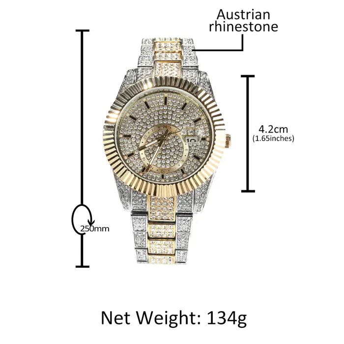 THE BLING KING-Montre à quartz étanche pour homme