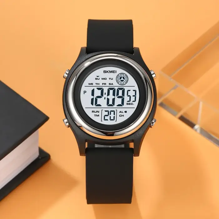 SKMEI femmes chronomètre dame montre-bracelet 50M étanche antichoc reloj mujer mode rétro-éclairage affichage compte à rebours montres numériques