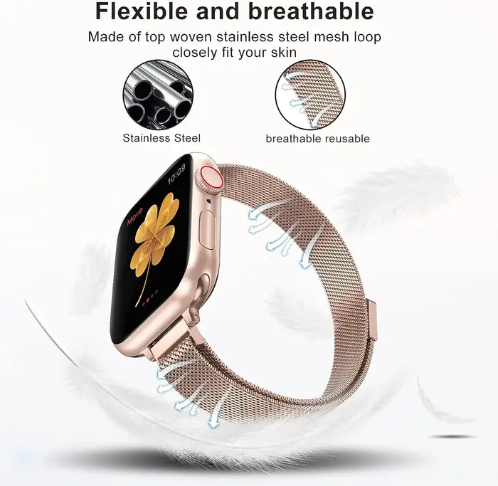 Bracelet mince pour bracelets de montre Apple 40mm 44mm 41mm 45mm 42-46mm 49mm