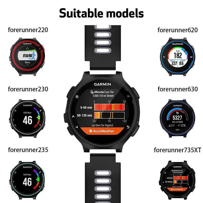 Bracelet de rechange en Silicone pour montre intelligente Garmin Forerunner 735XT, pour Forerunner 230/220/235/620/630