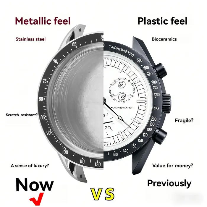 Cadran de 42 mm, boîtier de montre en acier inoxydable 304 amélioré
