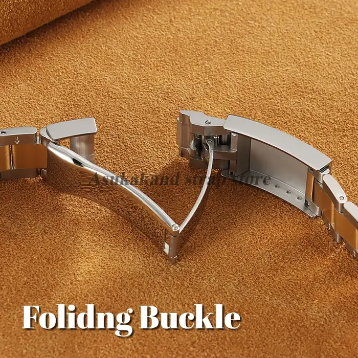 Bracelet de montre de luxe à extrémité plate incurvée