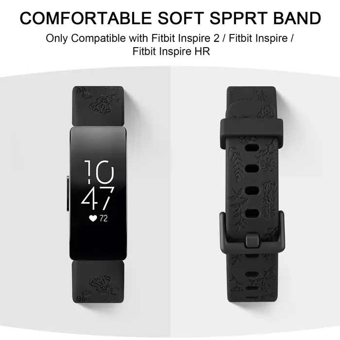Bracelet gravé en TPU pour Fitbit Inspire 1 2 3, Bracelet de Sport réglable pour Fitbit Inspire Hr, remplacement du bracelet de montre