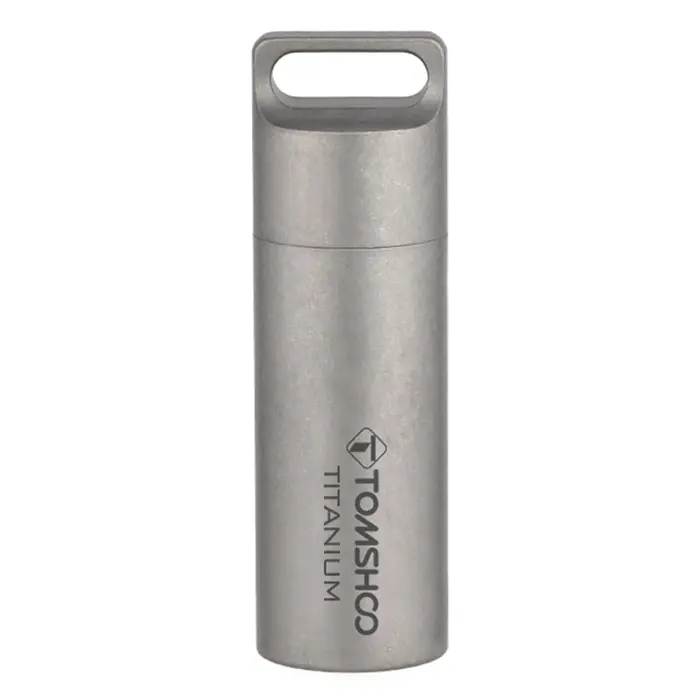 Tomshoo – Mini boîte à pilules de rangement étanche et scellée en titane, étui de parfum, pendentifs